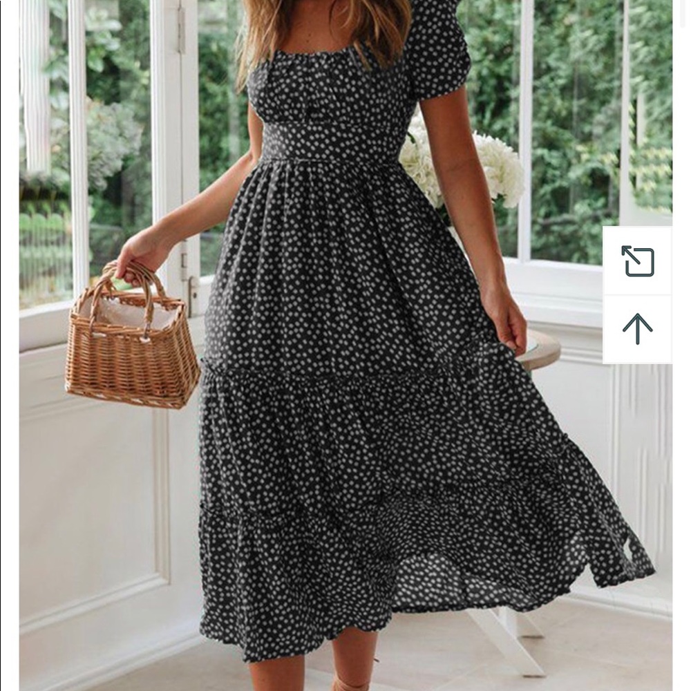 MIDI dress with small flowers